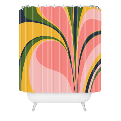 June Journal Color Swirl Shower Curtain