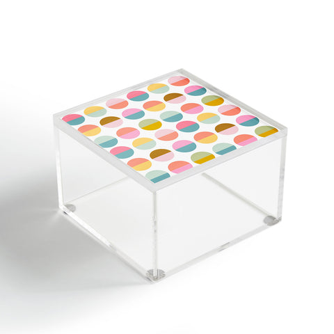 June Journal Colorful and Bright Circle Pattern Acrylic Box