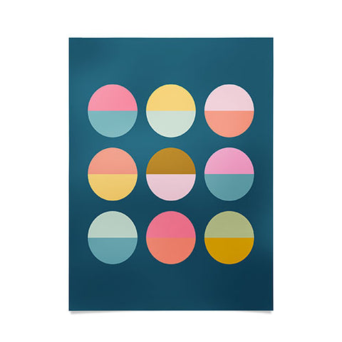 June Journal Colorful Circles Poster