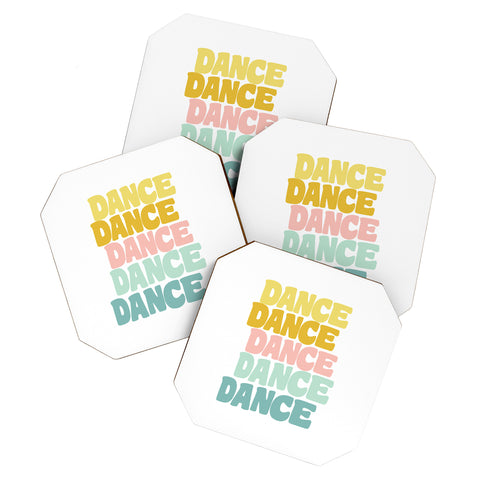 June Journal Dance in Pastel Coaster Set