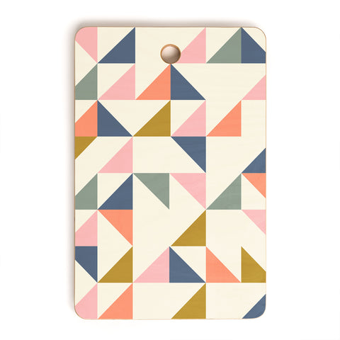 June Journal Floating Triangles Cutting Board Rectangle