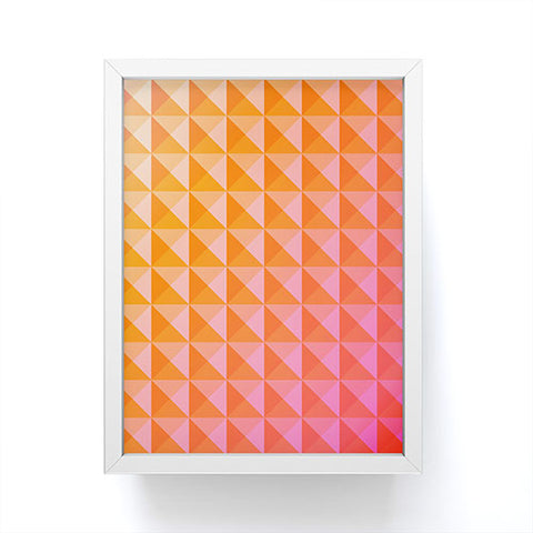 June Journal Geometric Gradient in Pink Framed Mini Art Print