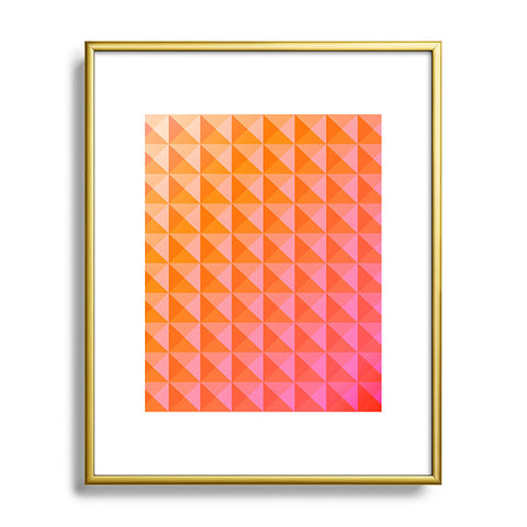 June Journal Geometric Gradient in Pink Metal Framed Art Print