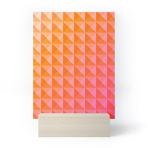 June Journal Geometric Gradient in Pink Mini Art Print