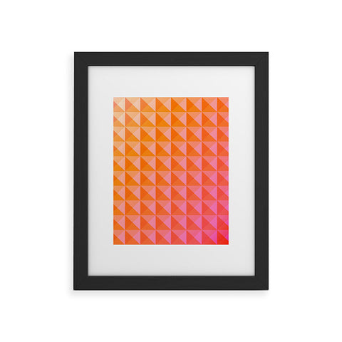 June Journal Geometric Gradient in Pink Framed Art Print