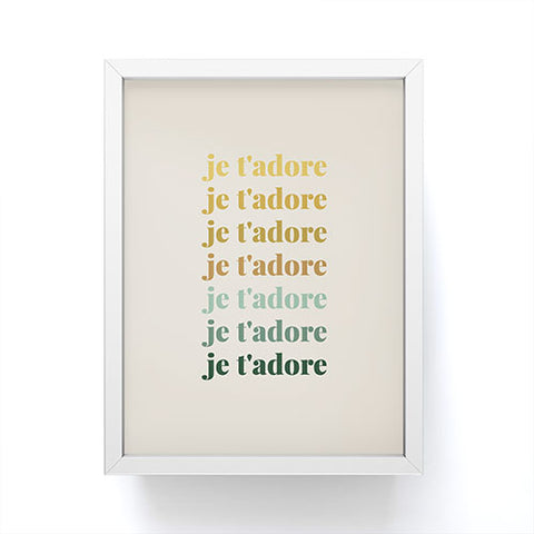June Journal Je tadore Framed Mini Art Print