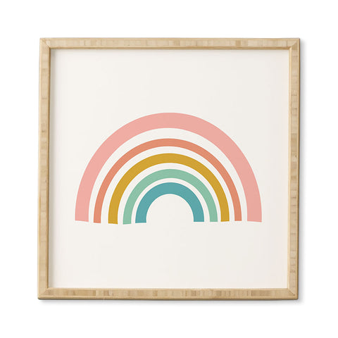 June Journal Minimalist Geometric Rainbow Framed Wall Art