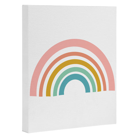 June Journal Minimalist Geometric Rainbow Art Canvas