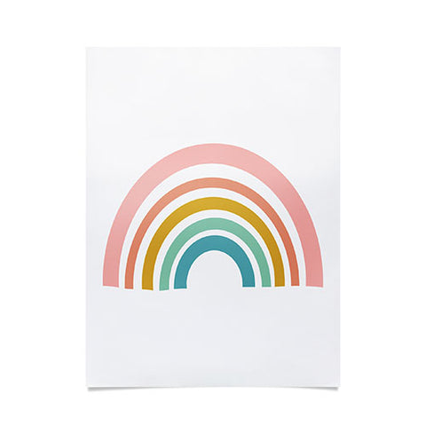 June Journal Minimalist Geometric Rainbow Poster