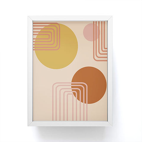June Journal Modern Desert Abstract Shapes Framed Mini Art Print