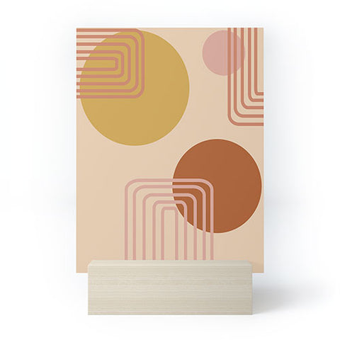 June Journal Modern Desert Abstract Shapes Mini Art Print