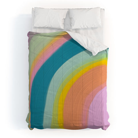 June Journal Painted Pastel Rainbow Comforter