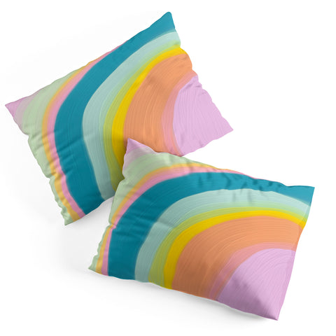 June Journal Painted Pastel Rainbow Pillow Shams