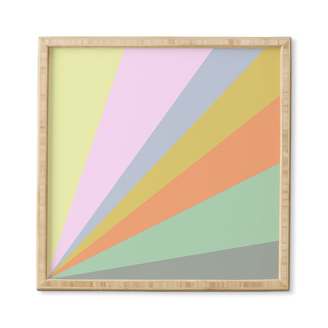 June Journal Pastel Rainbow Sunburst Framed Wall Art
