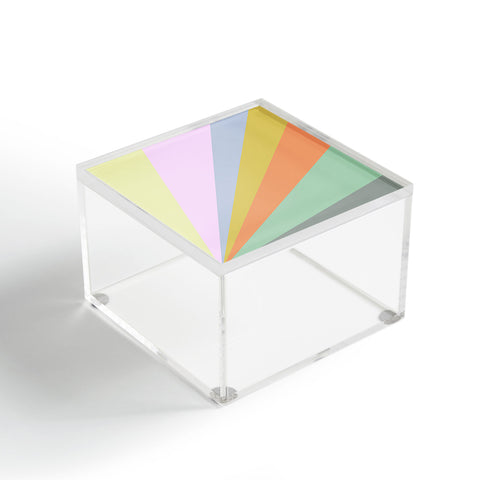 June Journal Pastel Rainbow Sunburst Acrylic Box