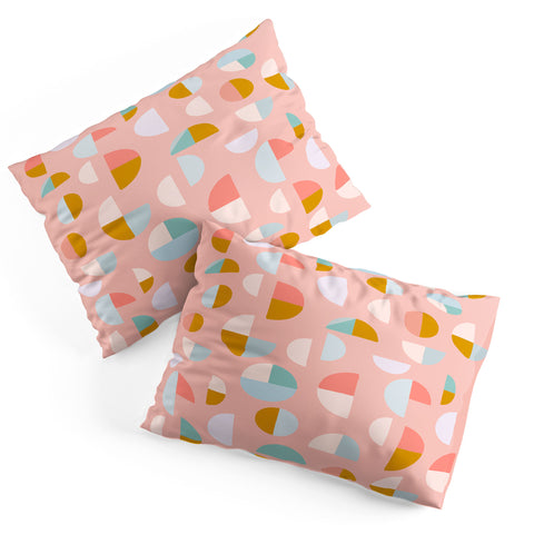 June Journal Playful Geometry Shapes Pillow Shams