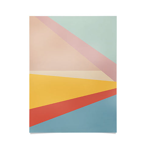June Journal Retro Abstract Geometric Poster