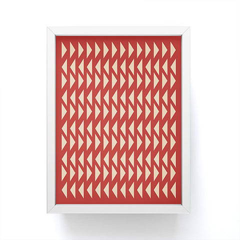 June Journal Shapes 30 in Red Framed Mini Art Print