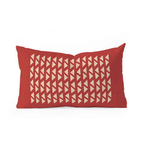 June Journal Shapes 30 in Red Oblong Throw Pillow