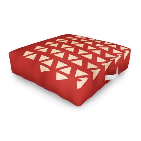 June Journal Shapes 30 in Red Outdoor Floor Cushion