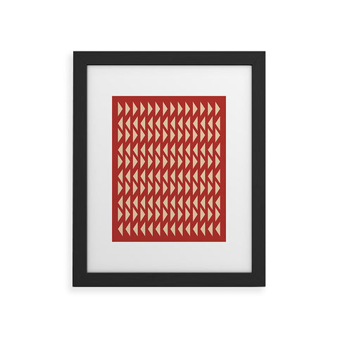 June Journal Shapes 30 in Red Framed Art Print