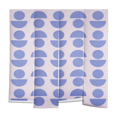 June Journal Shapes in Periwinkle Wall Mural