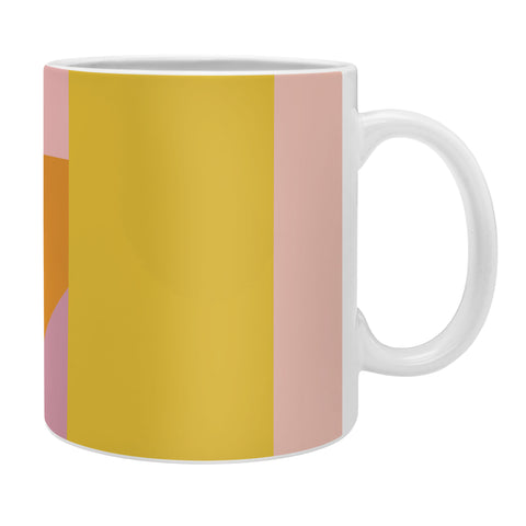 June Journal Shapes in Vintage Modern Pink Coffee Mug