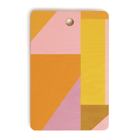 June Journal Shapes in Vintage Modern Pink Cutting Board Rectangle