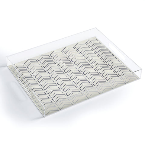June Journal Simple Linear Geometric Shapes Acrylic Tray