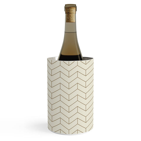 June Journal Simple Linear Geometry Cream Wine Chiller