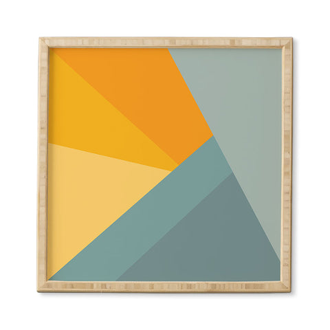 June Journal Sunset Triangle Color Block Framed Wall Art