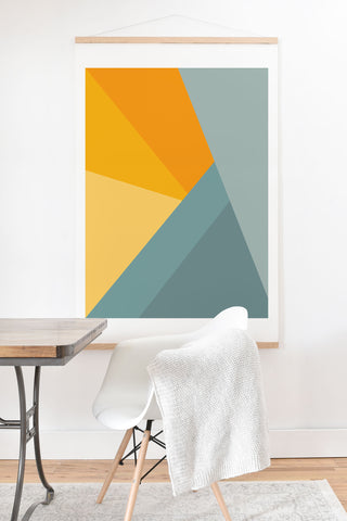 June Journal Sunset Triangle Color Block Art Print And Hanger