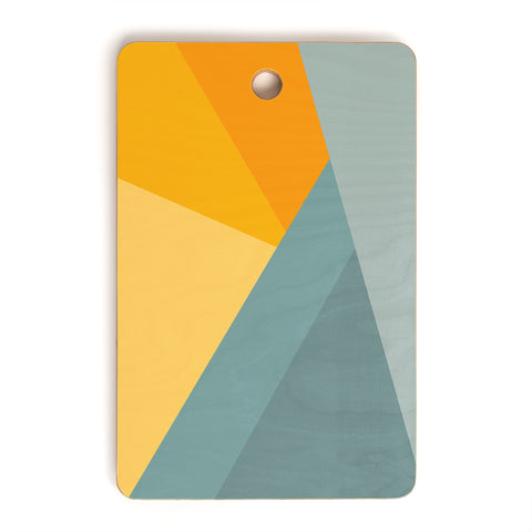 June Journal Sunset Triangle Color Block Cutting Board Rectangle