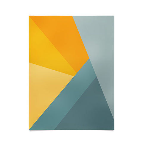 June Journal Sunset Triangle Color Block Poster