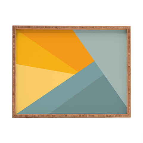 June Journal Sunset Triangle Color Block Rectangular Tray