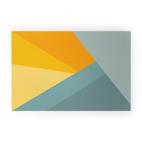 June Journal Sunset Triangle Color Block Welcome Mat