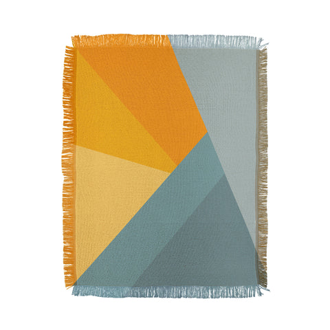 June Journal Sunset Triangle Color Block Throw Blanket