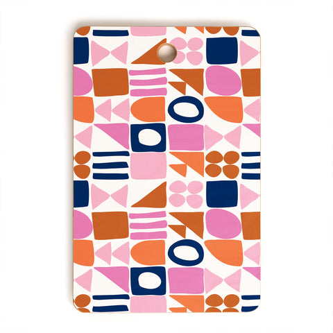 June Journal Sweet Whimsy Shapes Pattern Cutting Board Rectangle