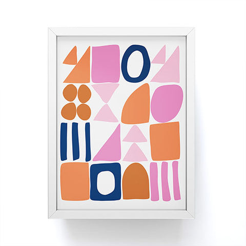 June Journal Sweet Whimsy Shapes Pattern Framed Mini Art Print