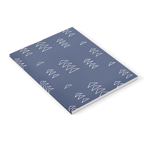 June Journal Triangles in Slate Blue Notebook