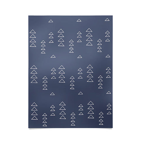 June Journal Triangles in Slate Blue Poster