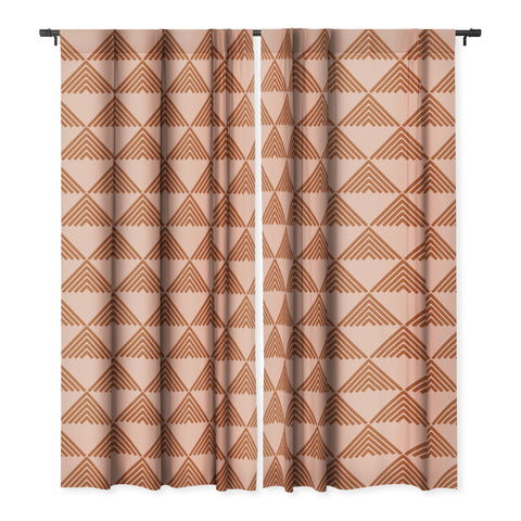 June Journal Triangular Lines in Terracotta Blackout Non Repeat