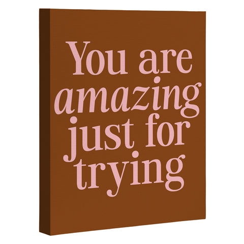 June Journal You Are Amazing Art Canvas