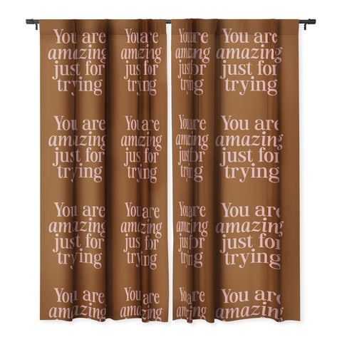 June Journal You Are Amazing Blackout Window Curtain