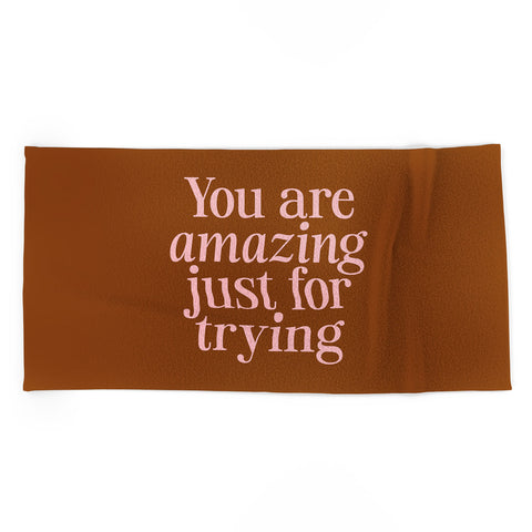 June Journal You Are Amazing Beach Towel