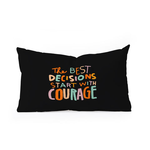 justin shiels Courage Oblong Throw Pillow