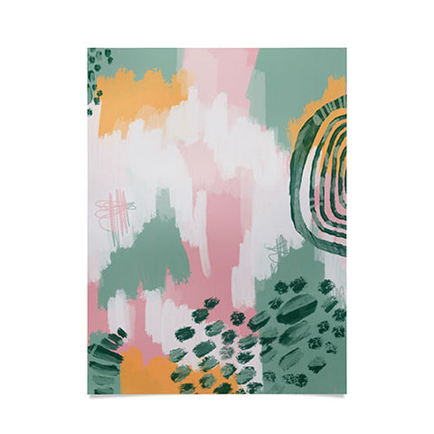 justin shiels Pink In Abstract Poster