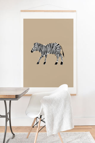 justin shiels Zebra I Art Print And Hanger