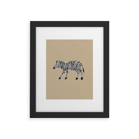 justin shiels Zebra I Framed Art Print