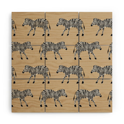 justin shiels Zebra I Wood Wall Mural